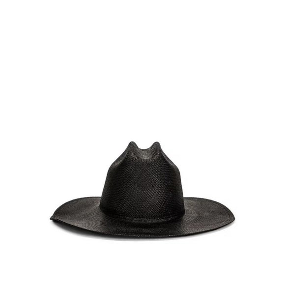 Janessa Leone Vivian Hat Black Straw
